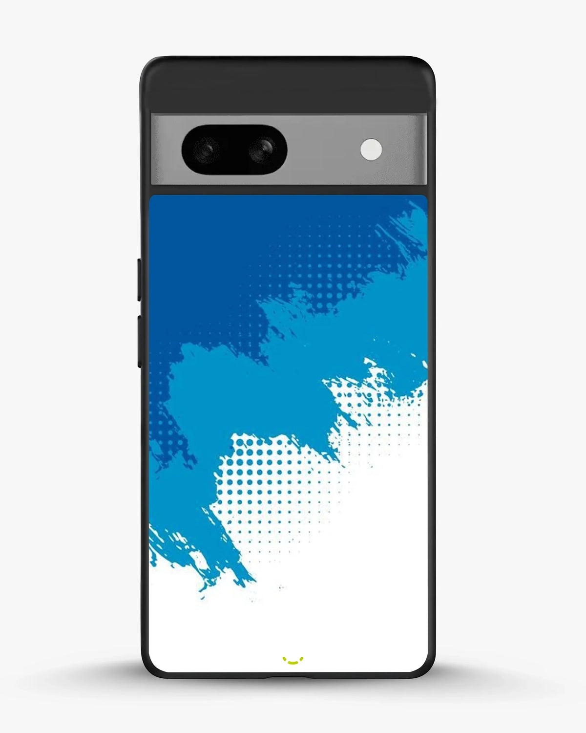 Blue Brush Strokes Phone Case - Abstract Paint & Halftone Print for iPhone, Samsung, Pixel, OnePlus & Vivo