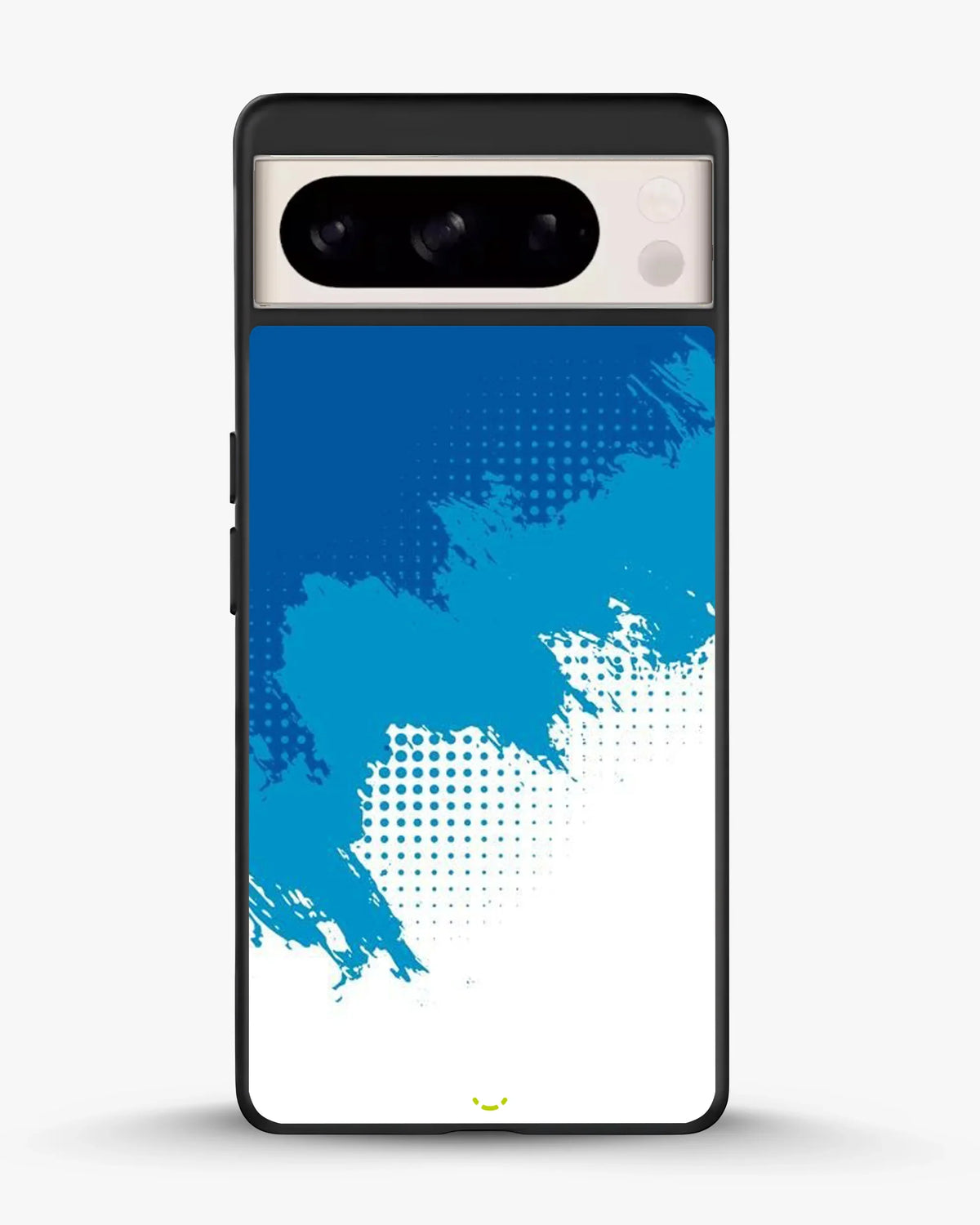 Blue Brush Strokes Phone Case - Abstract Paint & Halftone Print for iPhone, Samsung, Pixel, OnePlus & Vivo