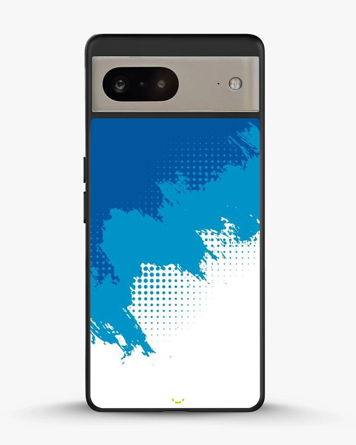 Blue Brush Strokes Phone Case - Abstract Paint & Halftone Print for iPhone, Samsung, Pixel, OnePlus & Vivo