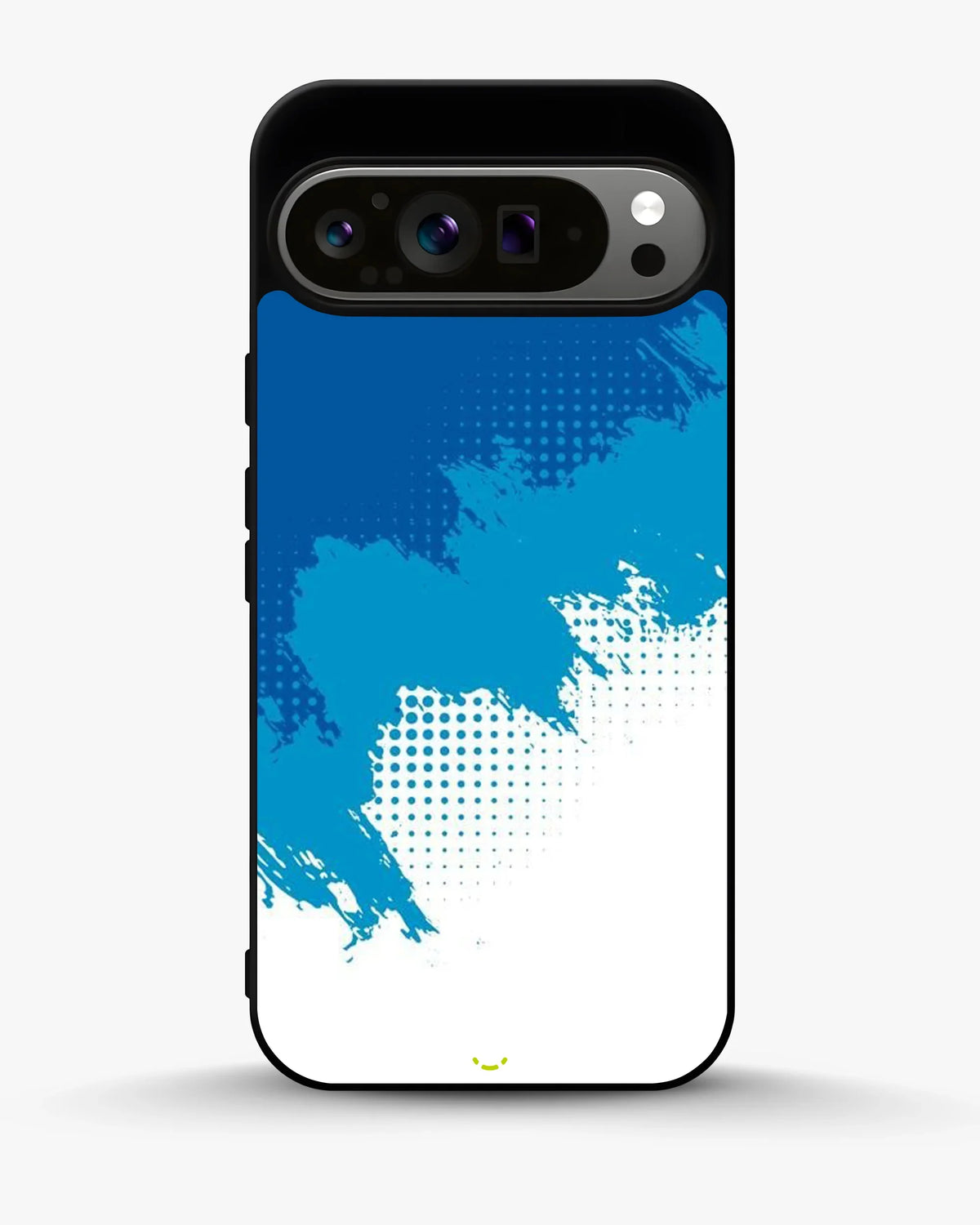Blue Brush Strokes Phone Case - Abstract Paint & Halftone Print for iPhone, Samsung, Pixel, OnePlus & Vivo