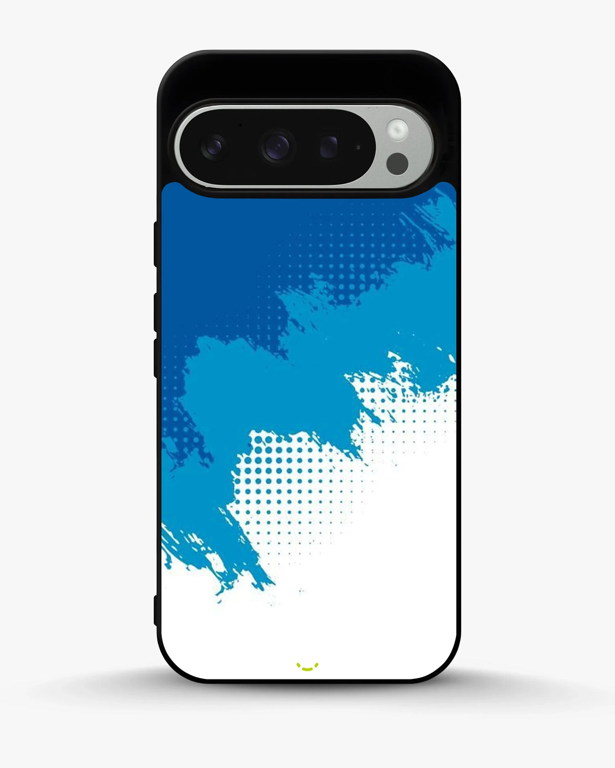 Blue Brush Strokes Phone Case - Abstract Paint & Halftone Print for iPhone, Samsung, Pixel, OnePlus & Vivo