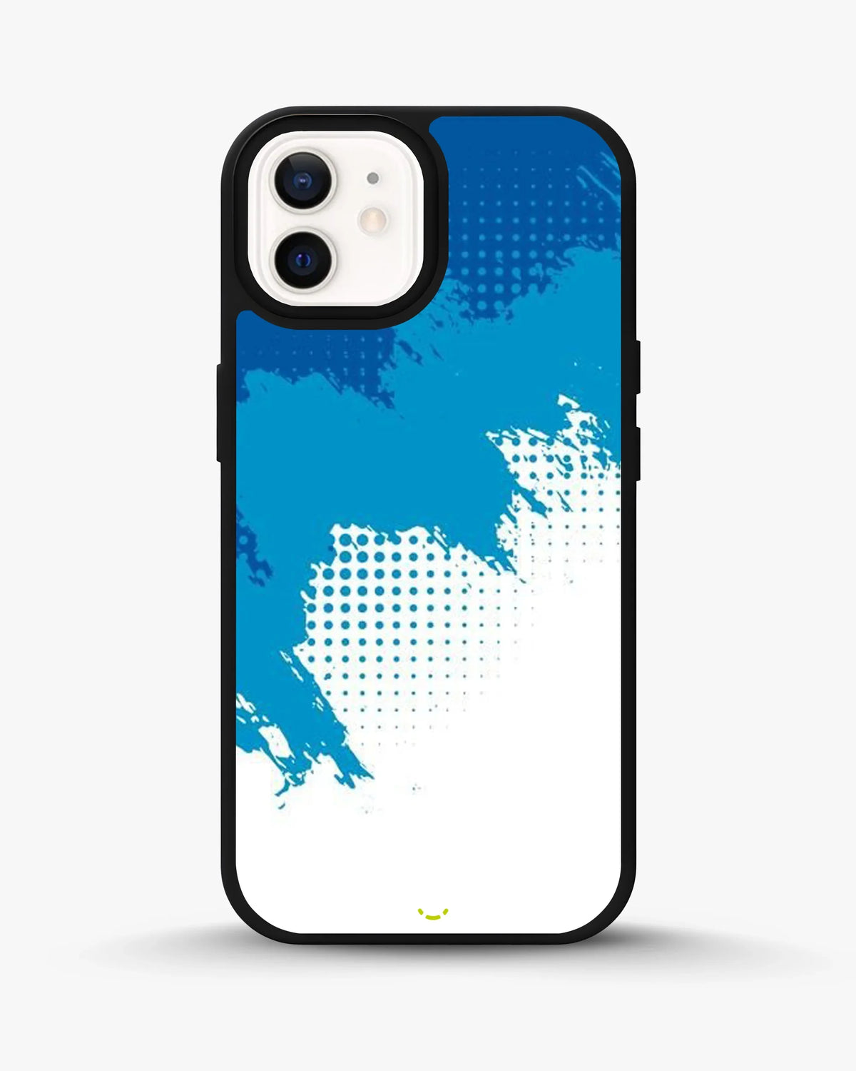 Blue Brush Strokes Phone Case - Abstract Paint & Halftone Print for iPhone, Samsung, Pixel, OnePlus & Vivo
