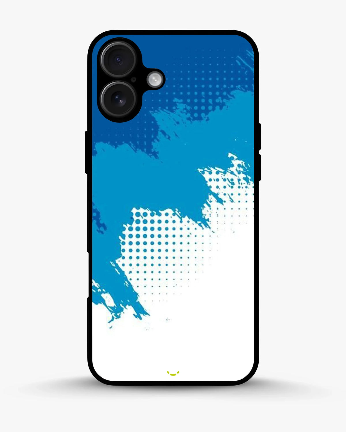 Blue Brush Strokes Phone Case - Abstract Paint & Halftone Print for iPhone, Samsung, Pixel, OnePlus & Vivo