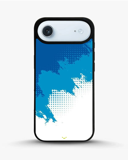 Blue Brush Strokes Phone Case - Abstract Paint & Halftone Print for iPhone, Samsung, Pixel, OnePlus & Vivo
