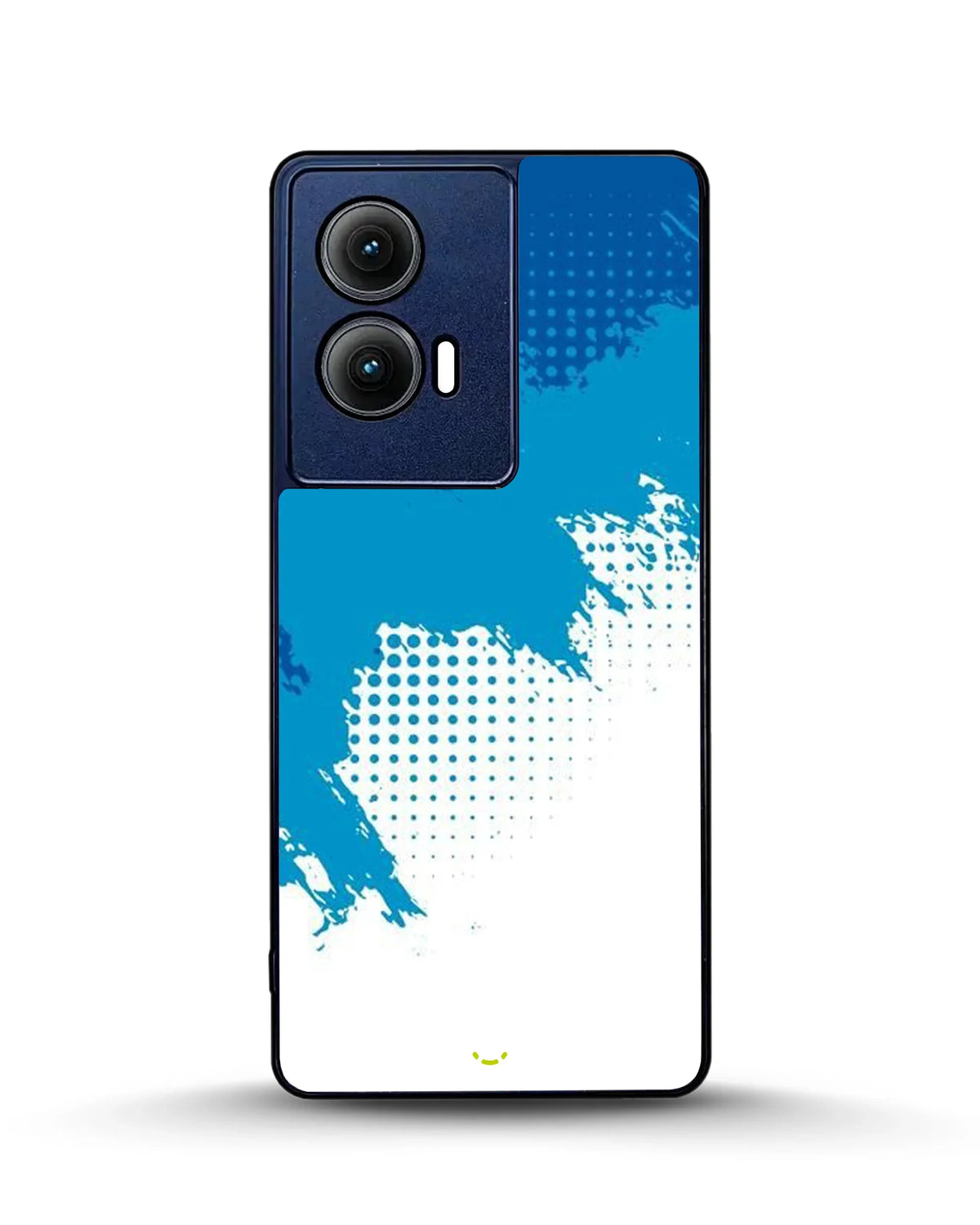 Blue Brush Strokes Phone Case - Abstract Paint & Halftone Print for iPhone, Samsung, Pixel, OnePlus & Vivo