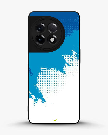 Blue Brush Strokes Phone Case - Abstract Paint & Halftone Print for iPhone, Samsung, Pixel, OnePlus & Vivo
