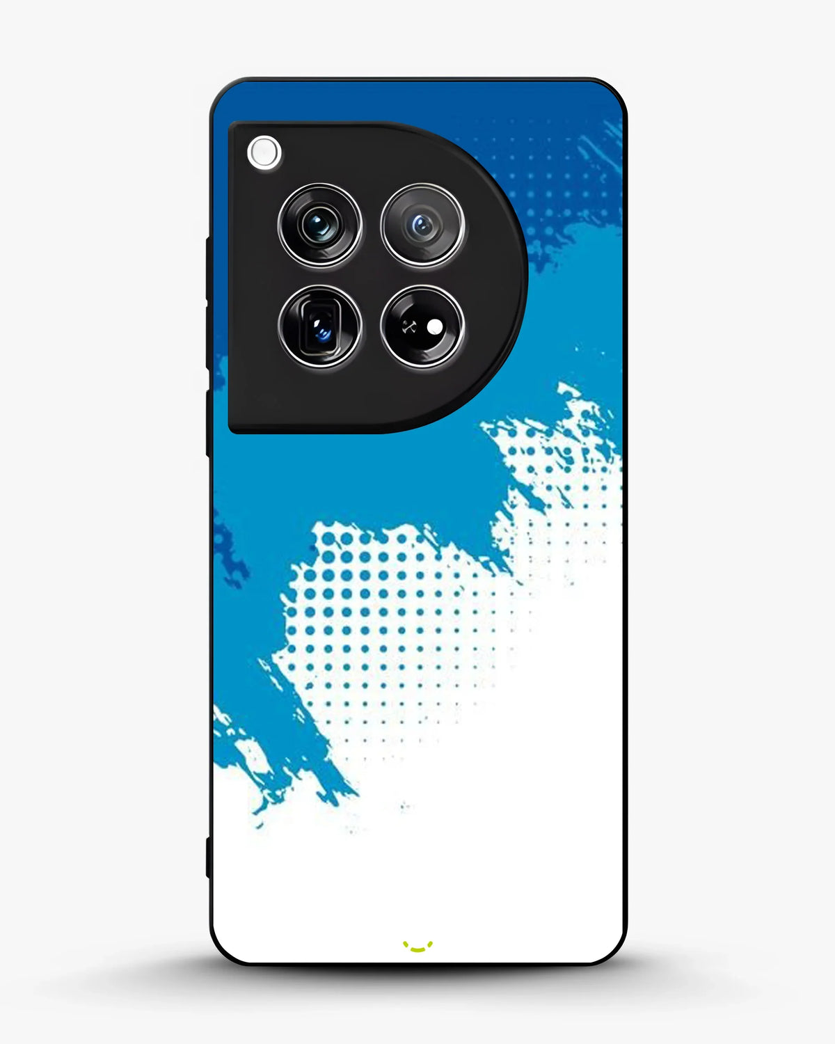 Blue Brush Strokes Phone Case - Abstract Paint & Halftone Print for iPhone, Samsung, Pixel, OnePlus & Vivo