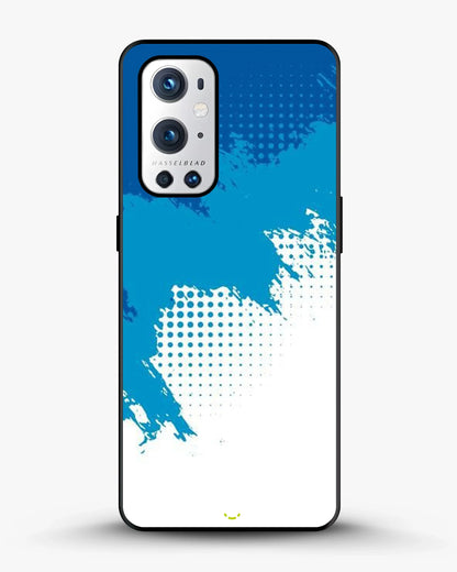 Blue Brush Strokes Phone Case - Abstract Paint & Halftone Print for iPhone, Samsung, Pixel, OnePlus & Vivo