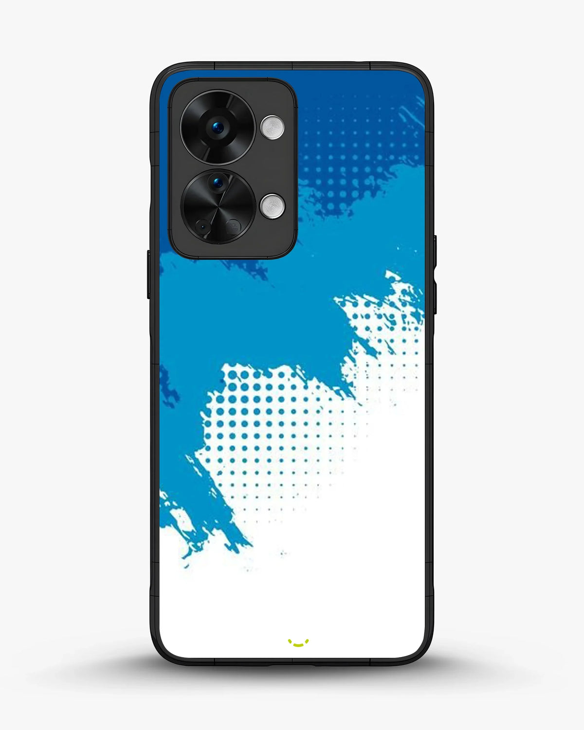 Blue Brush Strokes Phone Case - Abstract Paint & Halftone Print for iPhone, Samsung, Pixel, OnePlus & Vivo