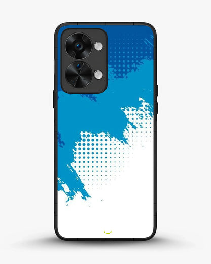 Blue Brush Strokes Phone Case - Abstract Paint & Halftone Print for iPhone, Samsung, Pixel, OnePlus & Vivo