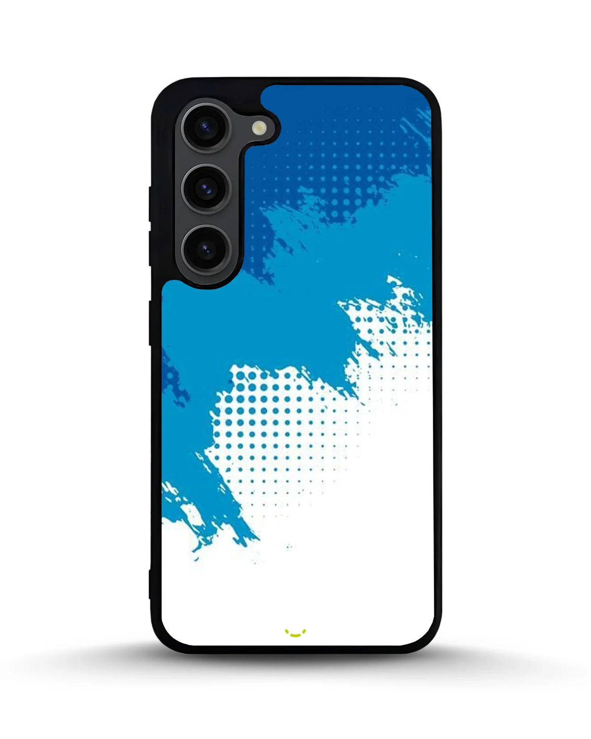 Blue Brush Strokes Phone Case - Abstract Paint & Halftone Print for iPhone, Samsung, Pixel, OnePlus & Vivo