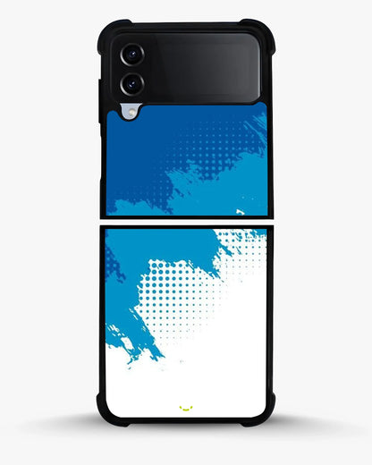Blue Brush Strokes Phone Case - Abstract Paint & Halftone Print for iPhone, Samsung, Pixel, OnePlus & Vivo
