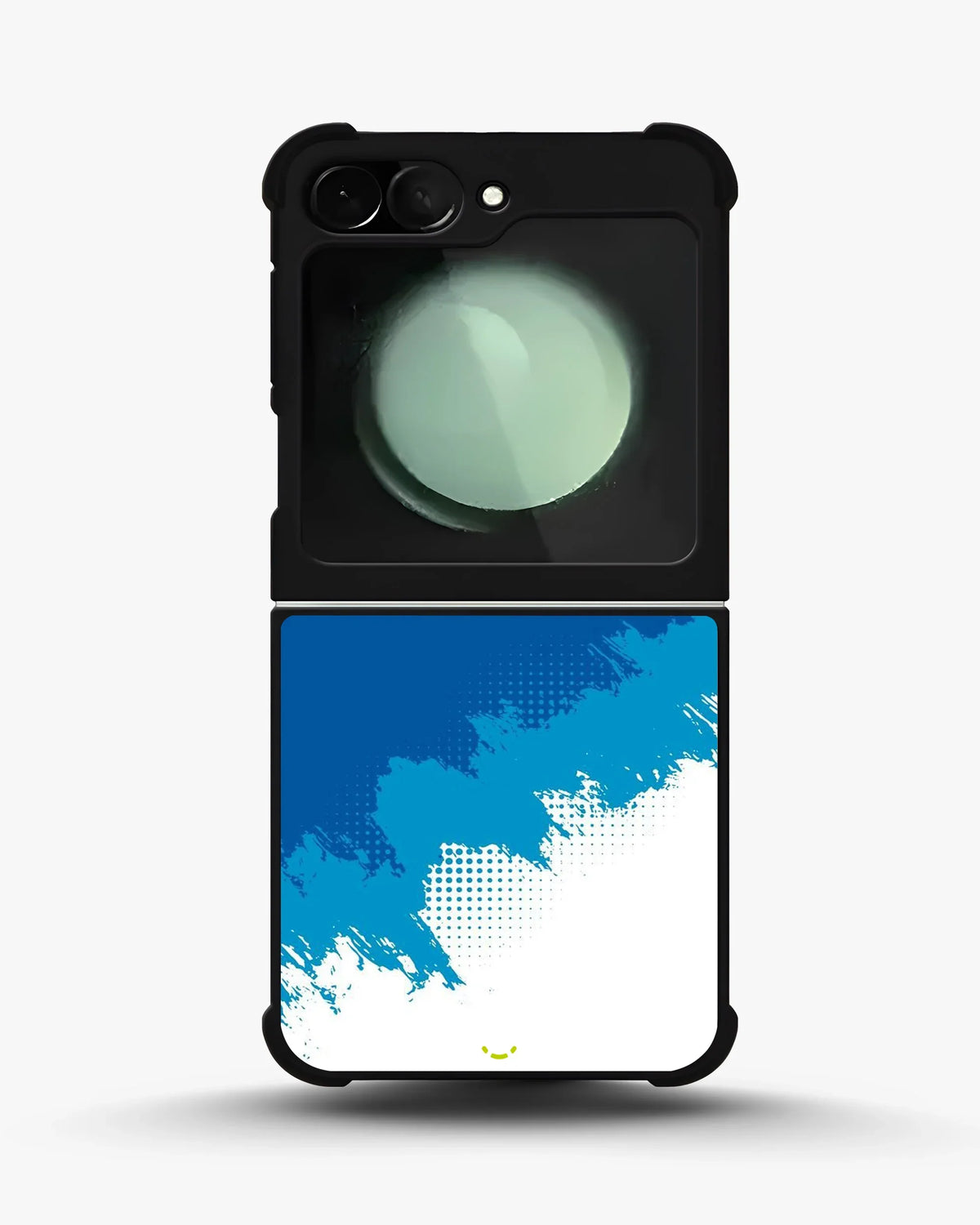 Blue Brush Strokes Phone Case - Abstract Paint & Halftone Print for iPhone, Samsung, Pixel, OnePlus & Vivo