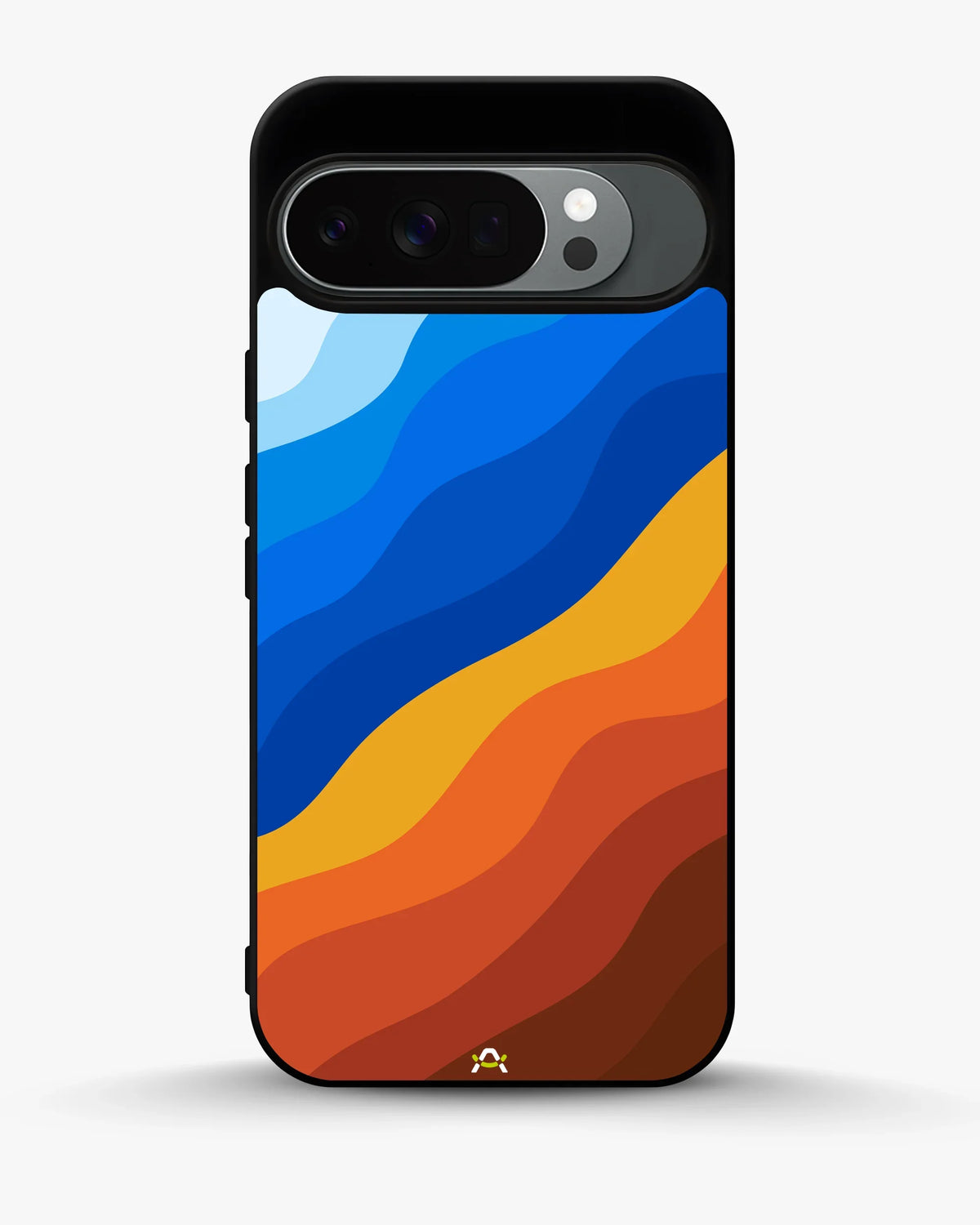 Blue & Orange Wave Pattern Phone Case - Abstract Cover for iPhone, Samsung, Pixel, OnePlus & Vivo