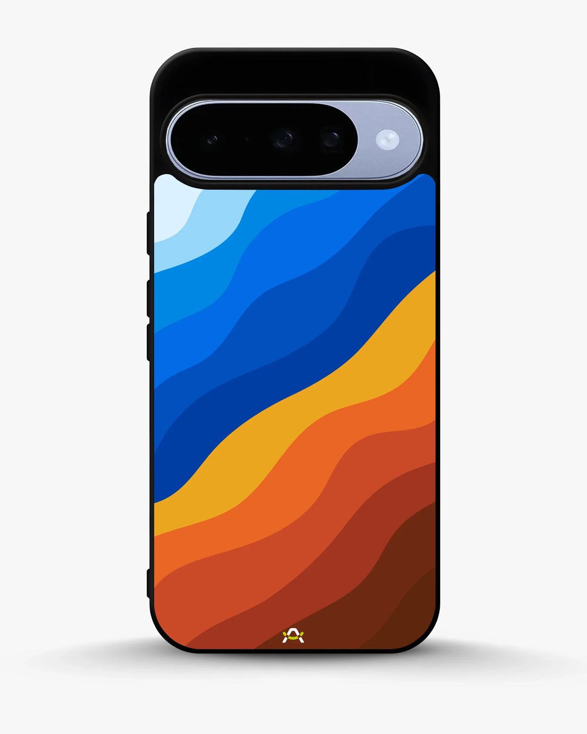 Blue & Orange Wave Pattern Phone Case - Abstract Cover for iPhone, Samsung, Pixel, OnePlus & Vivo