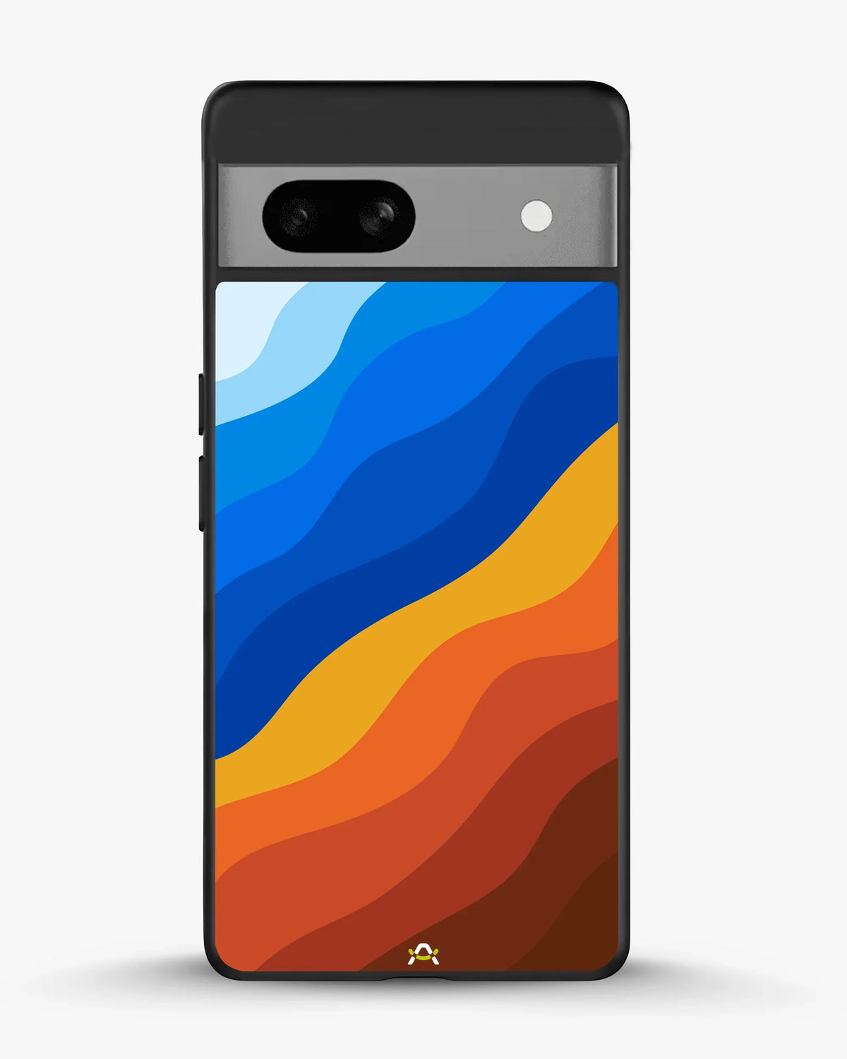 Blue & Orange Wave Pattern Phone Case - Abstract Cover for iPhone, Samsung, Pixel, OnePlus & Vivo
