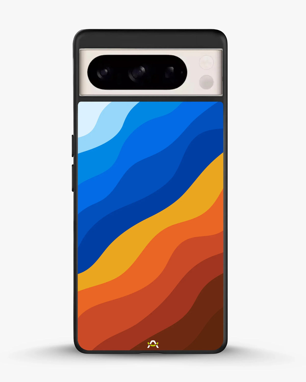 Blue & Orange Wave Pattern Phone Case - Abstract Cover for iPhone, Samsung, Pixel, OnePlus & Vivo