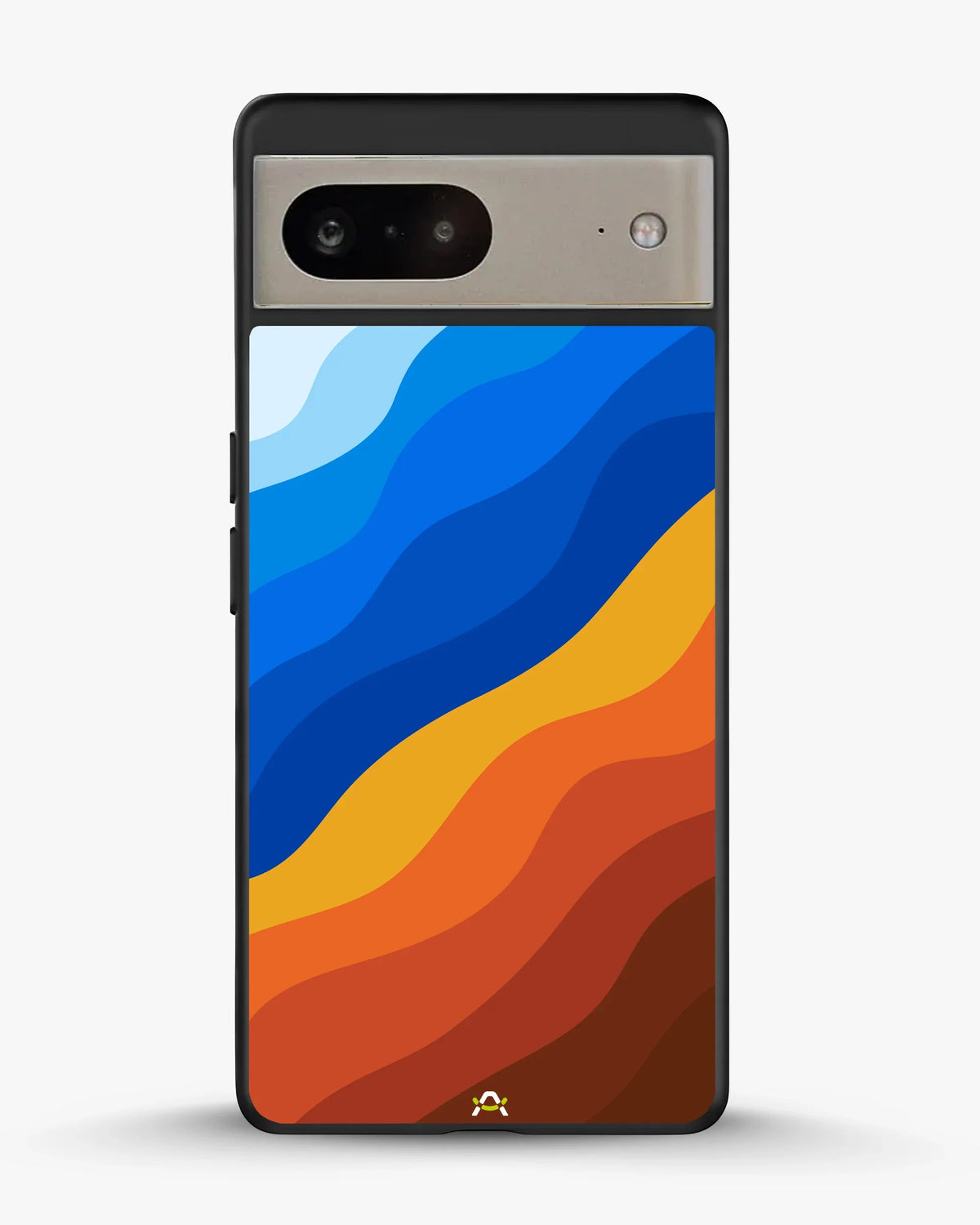 Blue & Orange Wave Pattern Phone Case - Abstract Cover for iPhone, Samsung, Pixel, OnePlus & Vivo