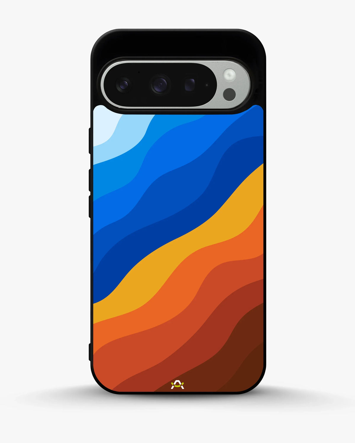 Blue & Orange Wave Pattern Phone Case - Abstract Cover for iPhone, Samsung, Pixel, OnePlus & Vivo