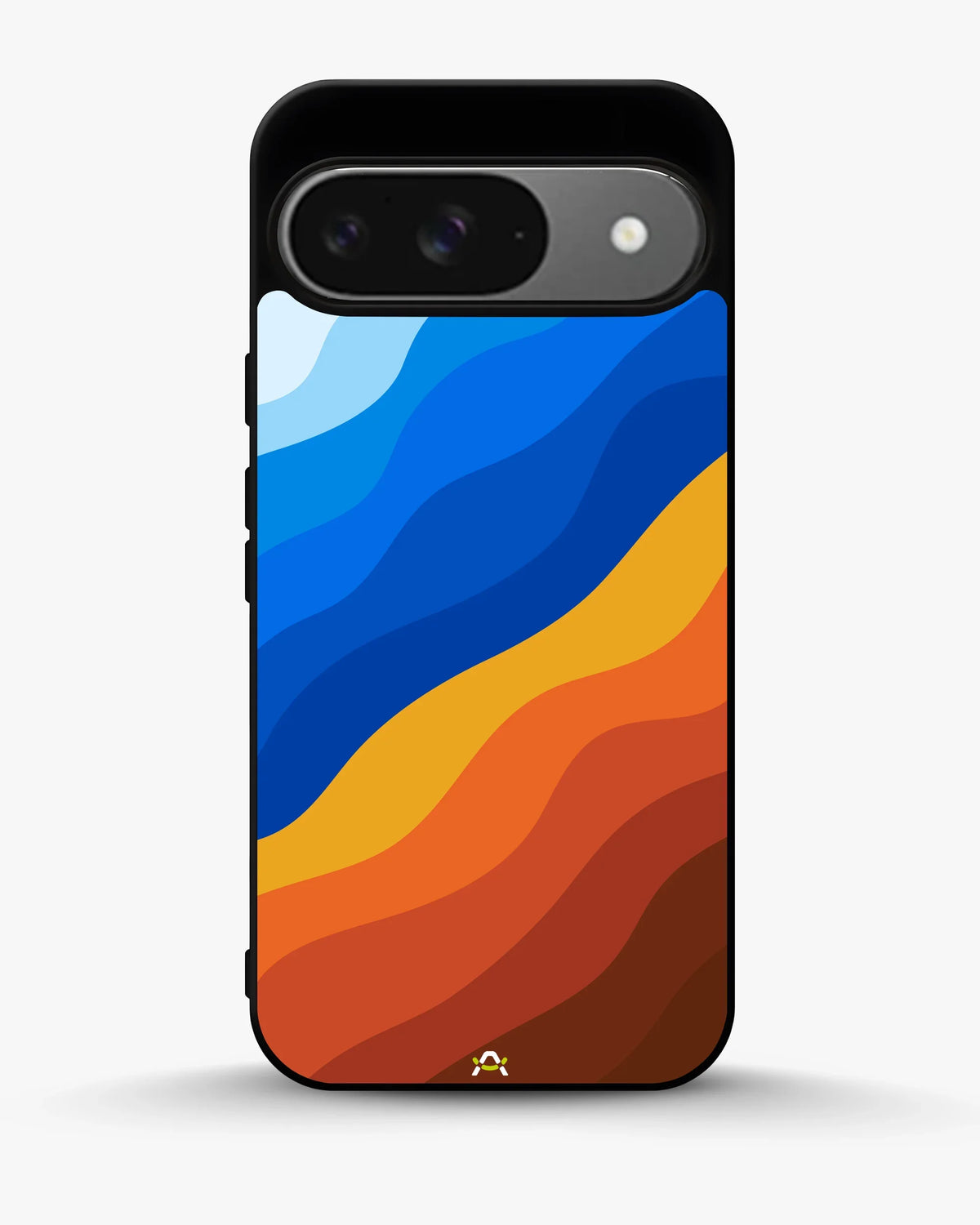 Blue & Orange Wave Pattern Phone Case - Abstract Cover for iPhone, Samsung, Pixel, OnePlus & Vivo