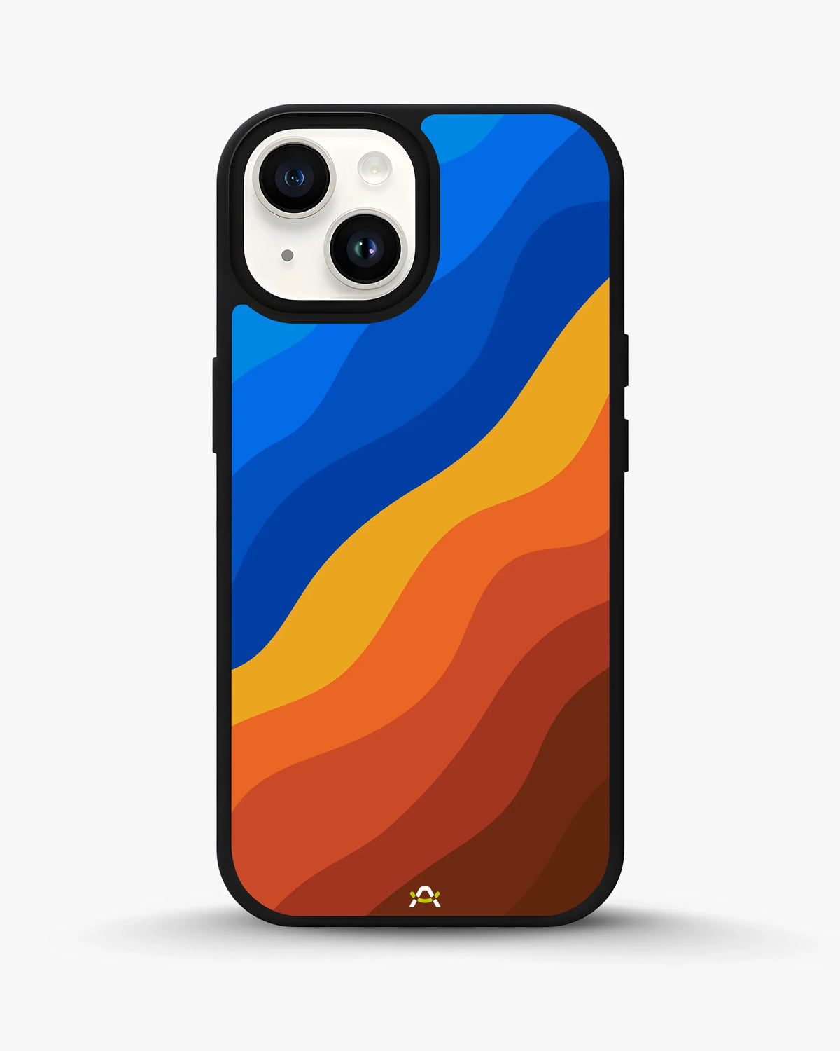 Blue & Orange Wave Pattern Phone Case - Abstract Cover for iPhone, Samsung, Pixel, OnePlus & Vivo