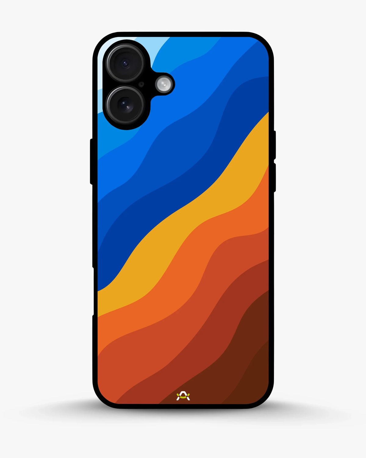 Blue & Orange Wave Pattern Phone Case - Abstract Cover for iPhone, Samsung, Pixel, OnePlus & Vivo