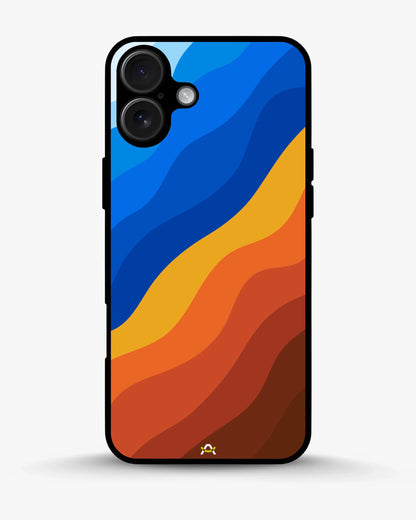 Blue & Orange Wave Pattern Phone Case - Abstract Cover for iPhone, Samsung, Pixel, OnePlus & Vivo