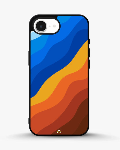 Blue & Orange Wave Pattern Phone Case - Abstract Cover for iPhone, Samsung, Pixel, OnePlus & Vivo