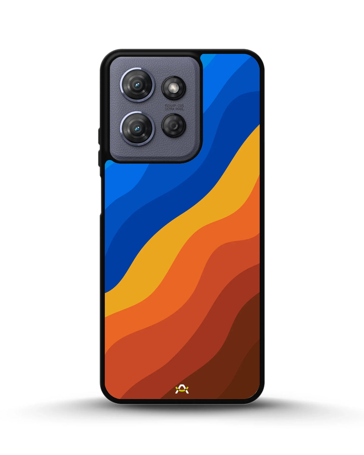 Blue & Orange Wave Pattern Phone Case - Abstract Cover for iPhone, Samsung, Pixel, OnePlus & Vivo