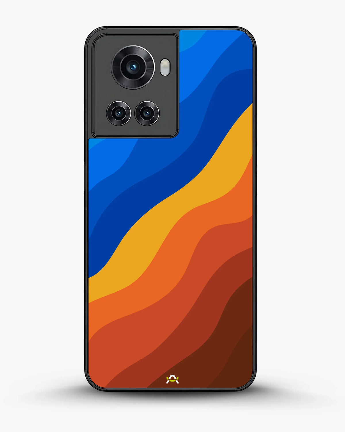 Blue & Orange Wave Pattern Phone Case - Abstract Cover for iPhone, Samsung, Pixel, OnePlus & Vivo
