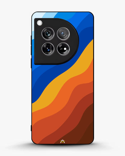 Blue & Orange Wave Pattern Phone Case - Abstract Cover for iPhone, Samsung, Pixel, OnePlus & Vivo