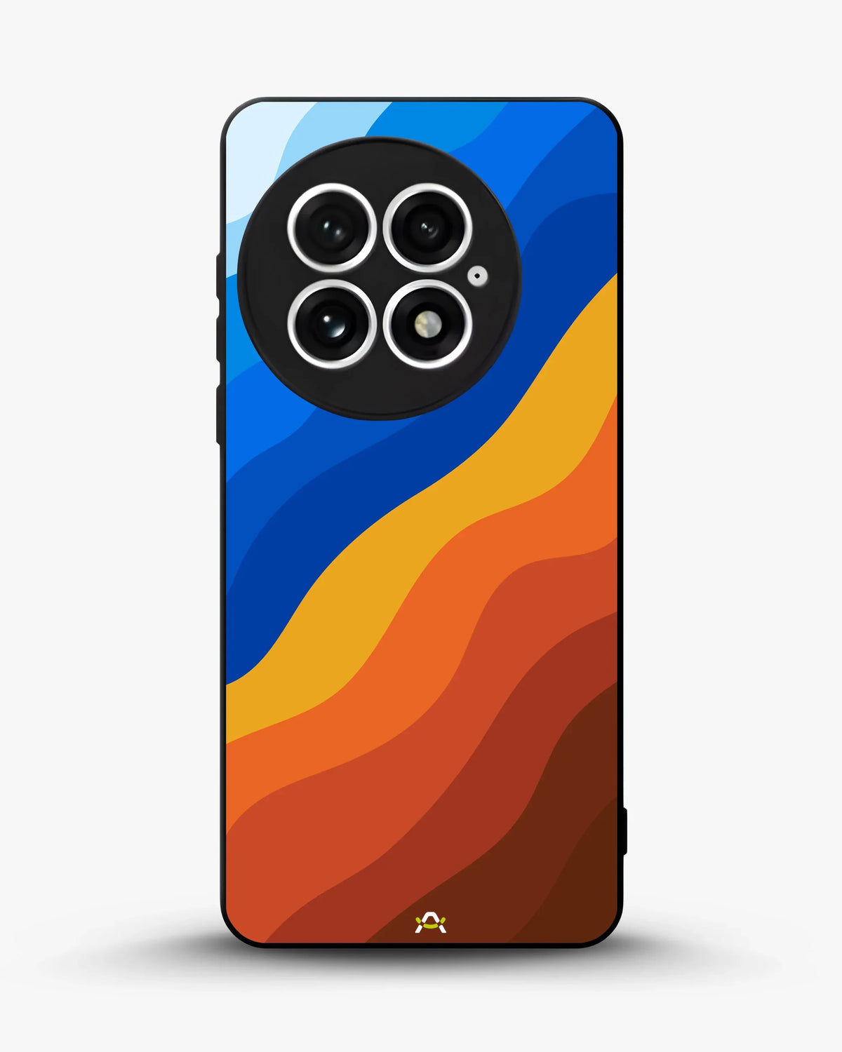 Blue & Orange Wave Pattern Phone Case - Abstract Cover for iPhone, Samsung, Pixel, OnePlus & Vivo