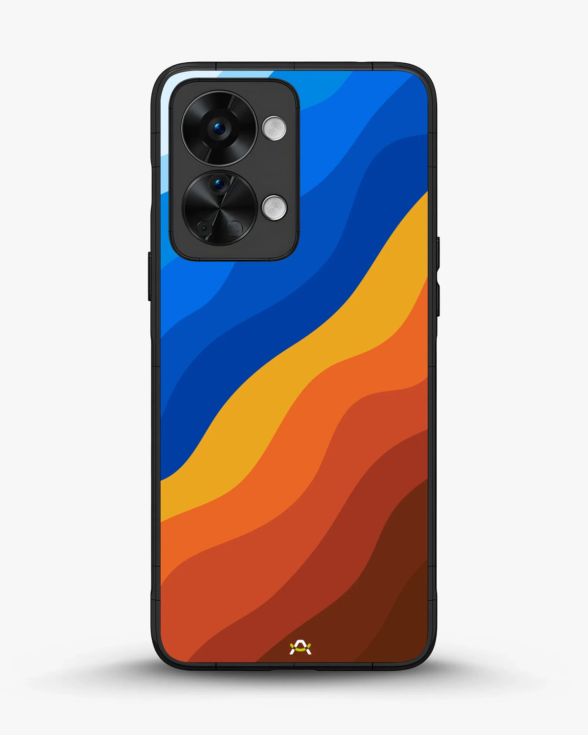Blue & Orange Wave Pattern Phone Case - Abstract Cover for iPhone, Samsung, Pixel, OnePlus & Vivo