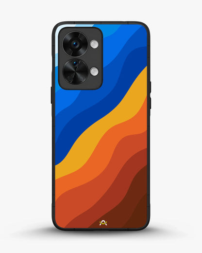 Blue & Orange Wave Pattern Phone Case - Abstract Cover for iPhone, Samsung, Pixel, OnePlus & Vivo