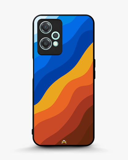 Blue & Orange Wave Pattern Phone Case - Abstract Cover for iPhone, Samsung, Pixel, OnePlus & Vivo