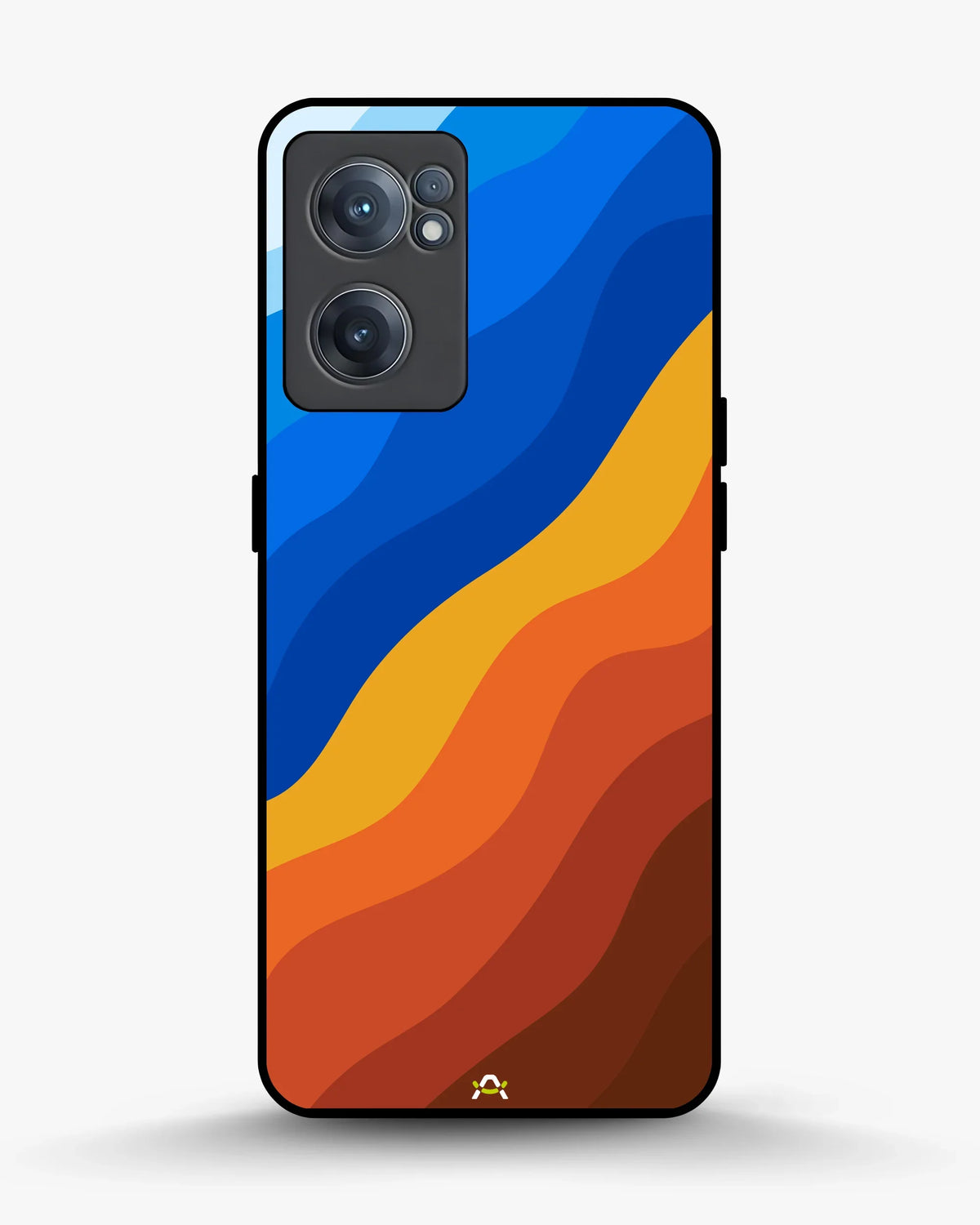 Blue & Orange Wave Pattern Phone Case - Abstract Cover for iPhone, Samsung, Pixel, OnePlus & Vivo