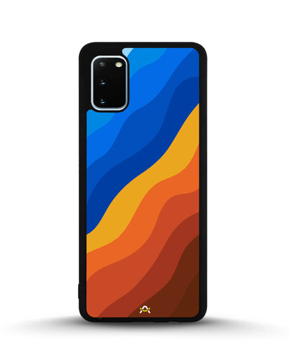 Blue & Orange Wave Pattern Phone Case - Abstract Cover for iPhone, Samsung, Pixel, OnePlus & Vivo