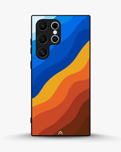 Blue & Orange Wave Pattern Phone Case - Abstract Cover for iPhone, Samsung, Pixel, OnePlus & Vivo