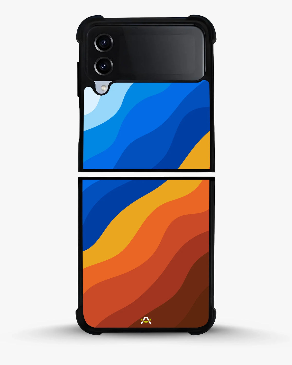 Blue & Orange Wave Pattern Phone Case - Abstract Cover for iPhone, Samsung, Pixel, OnePlus & Vivo