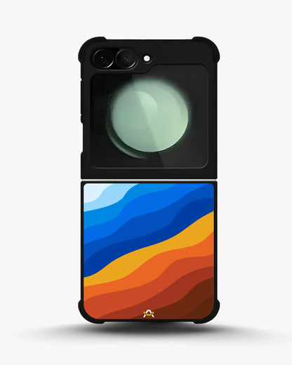 Blue & Orange Wave Pattern Phone Case - Abstract Cover for iPhone, Samsung, Pixel, OnePlus & Vivo