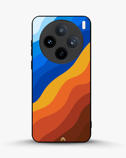 Blue & Orange Wave Pattern Phone Case - Abstract Cover for iPhone, Samsung, Pixel, OnePlus & Vivo