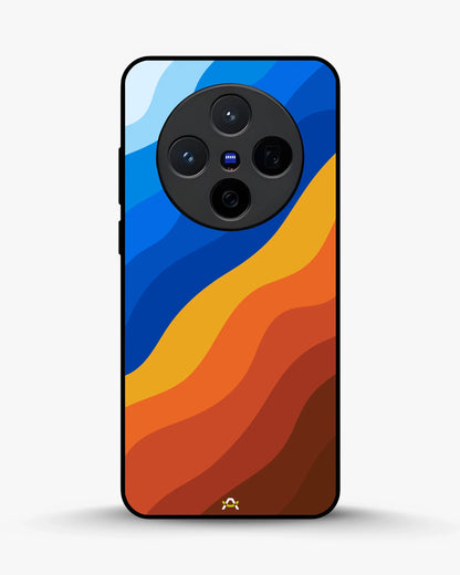 Blue & Orange Wave Pattern Phone Case - Abstract Cover for iPhone, Samsung, Pixel, OnePlus & Vivo