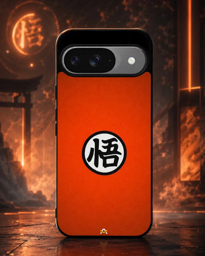 Bold Kanji Circle Phone Case - Minimal Orange Symbol Print for iPhone, Samsung, Pixel, OnePlus & Vivo