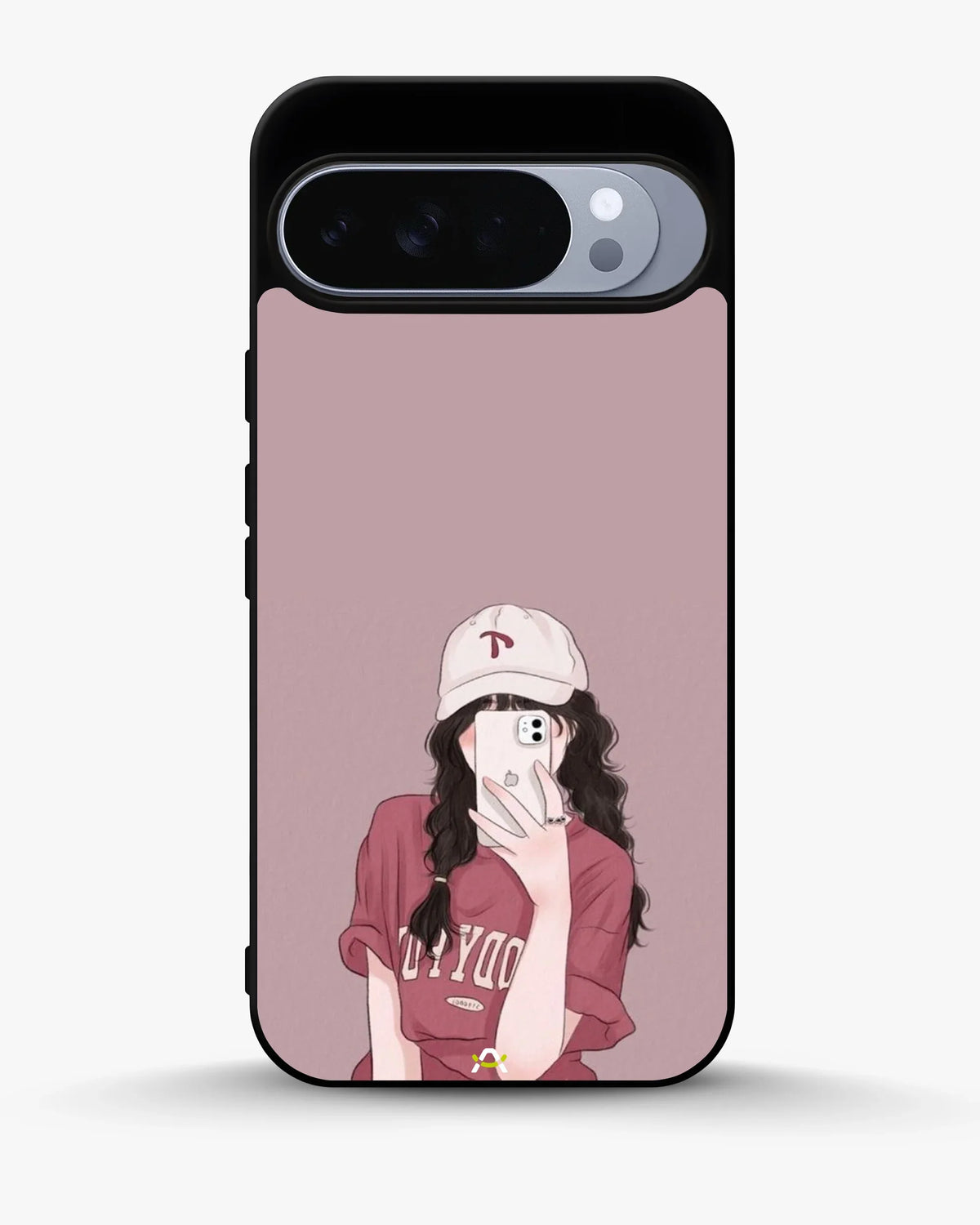 Burgundy Hair Girl Phone Case - Artistic Portrait Print for iPhone, Samsung, Pixel, OnePlus & Vivo