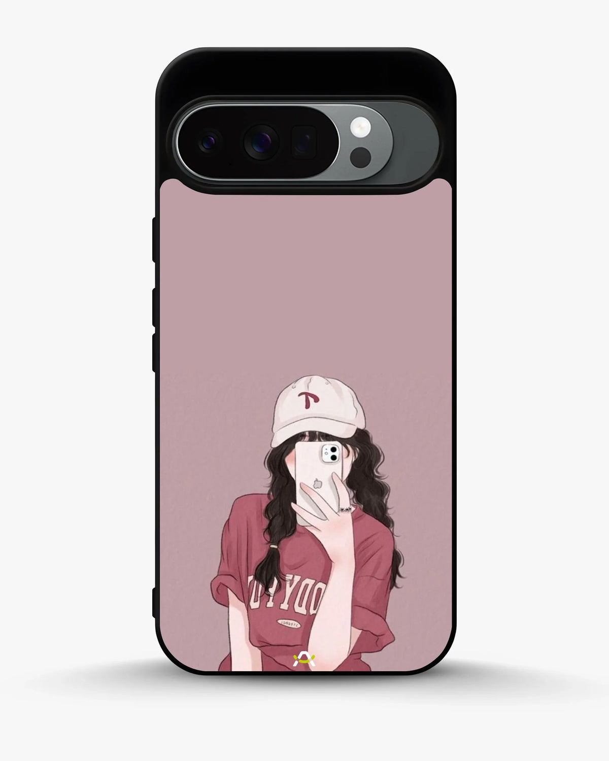 Burgundy Hair Girl Phone Case - Artistic Portrait Print for iPhone, Samsung, Pixel, OnePlus & Vivo