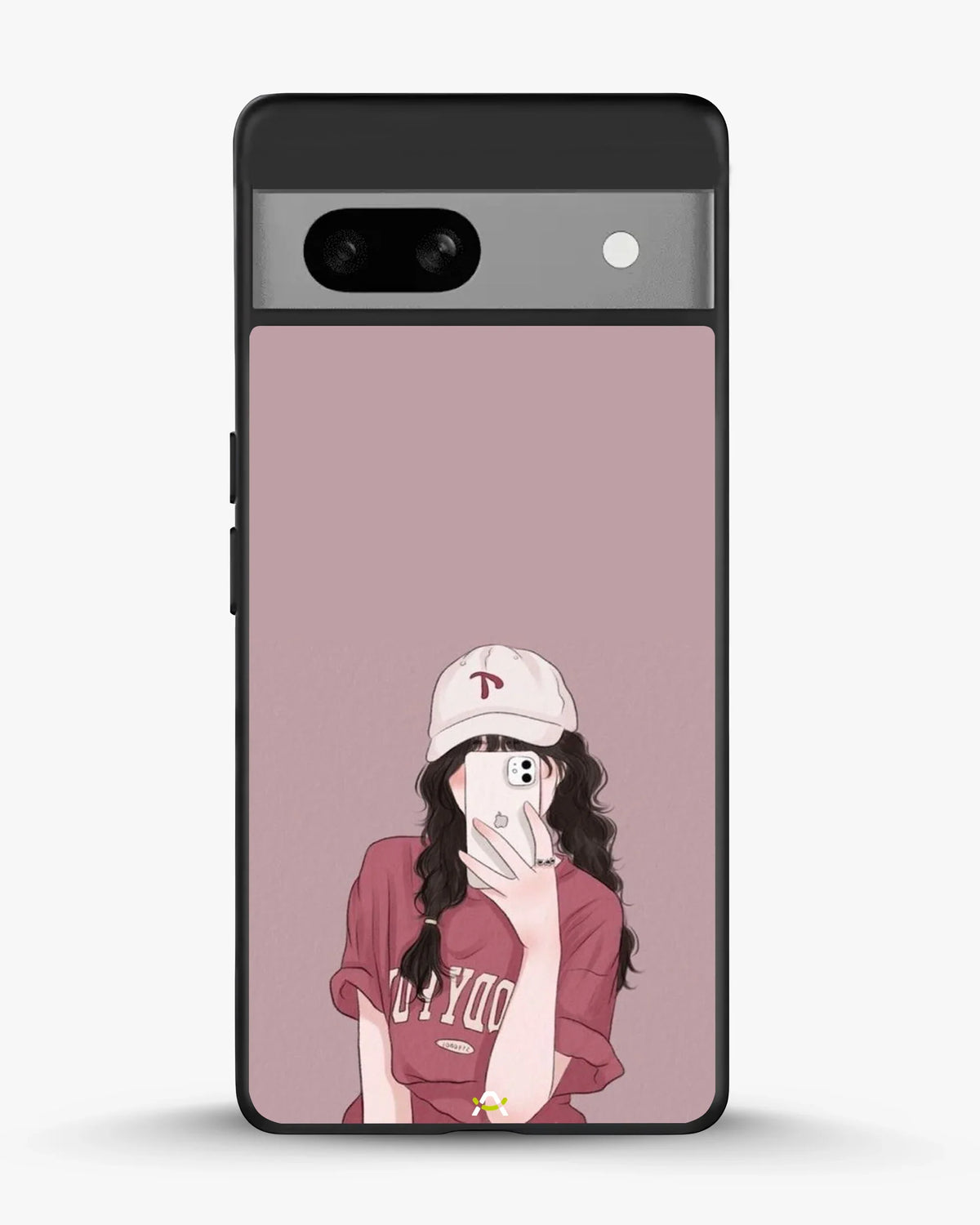 Burgundy Hair Girl Phone Case - Artistic Portrait Print for iPhone, Samsung, Pixel, OnePlus & Vivo