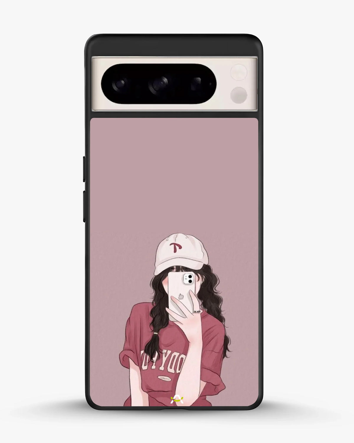 Burgundy Hair Girl Phone Case - Artistic Portrait Print for iPhone, Samsung, Pixel, OnePlus & Vivo