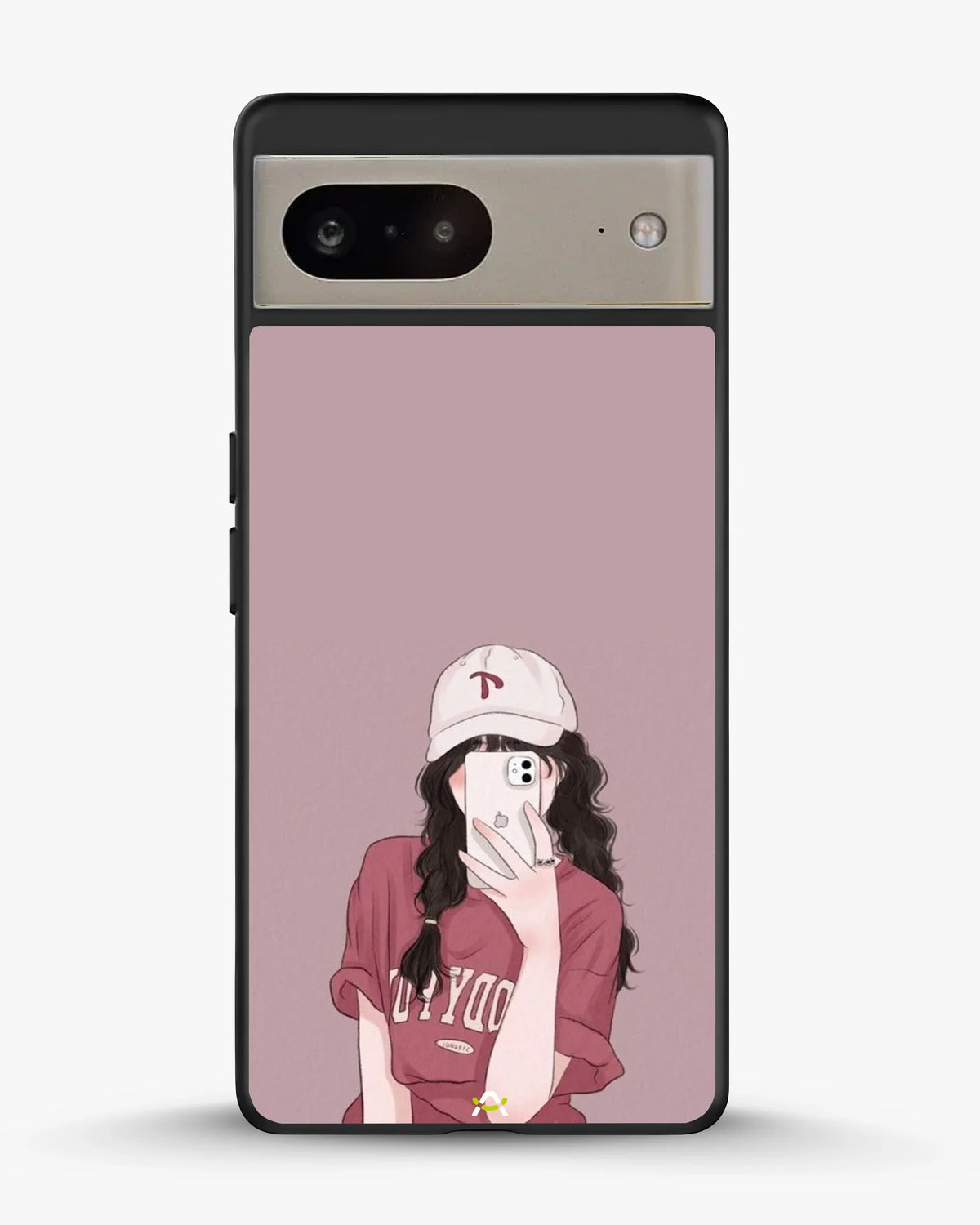 Burgundy Hair Girl Phone Case - Artistic Portrait Print for iPhone, Samsung, Pixel, OnePlus & Vivo