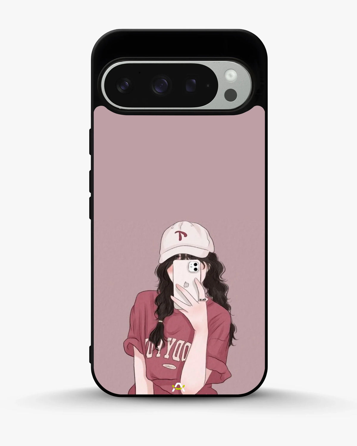 Burgundy Hair Girl Phone Case - Artistic Portrait Print for iPhone, Samsung, Pixel, OnePlus & Vivo