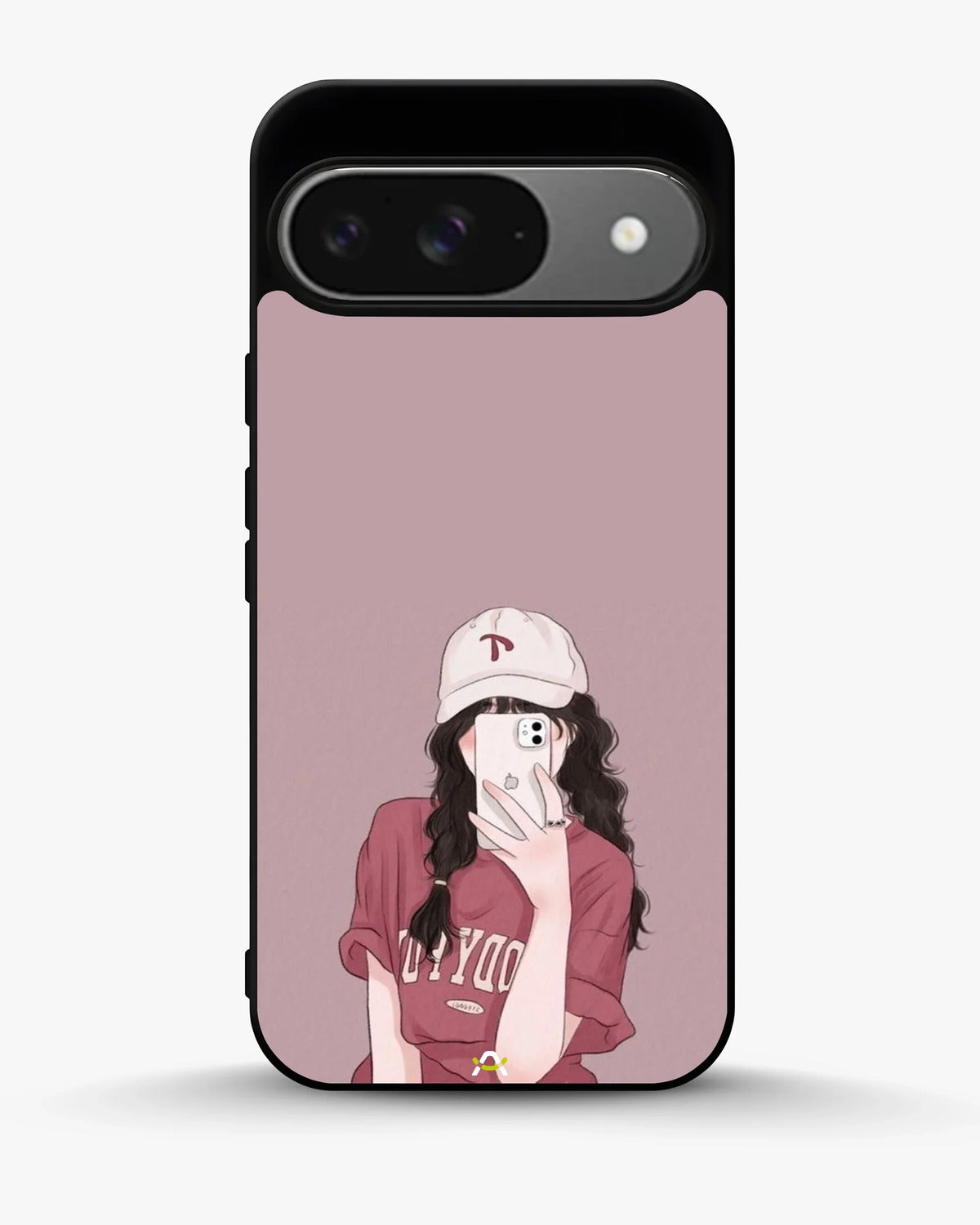 Burgundy Hair Girl Phone Case - Artistic Portrait Print for iPhone, Samsung, Pixel, OnePlus & Vivo